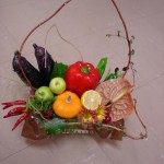 野菜でディスプレイ
